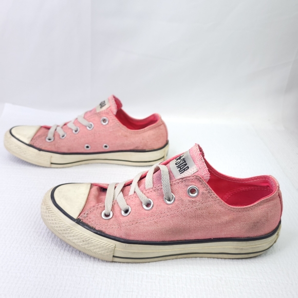 Converse All Star Pink Shoes Lace Up Athletic Sneakers Cap Toe Womens Size 6 - Picture 3 of 8